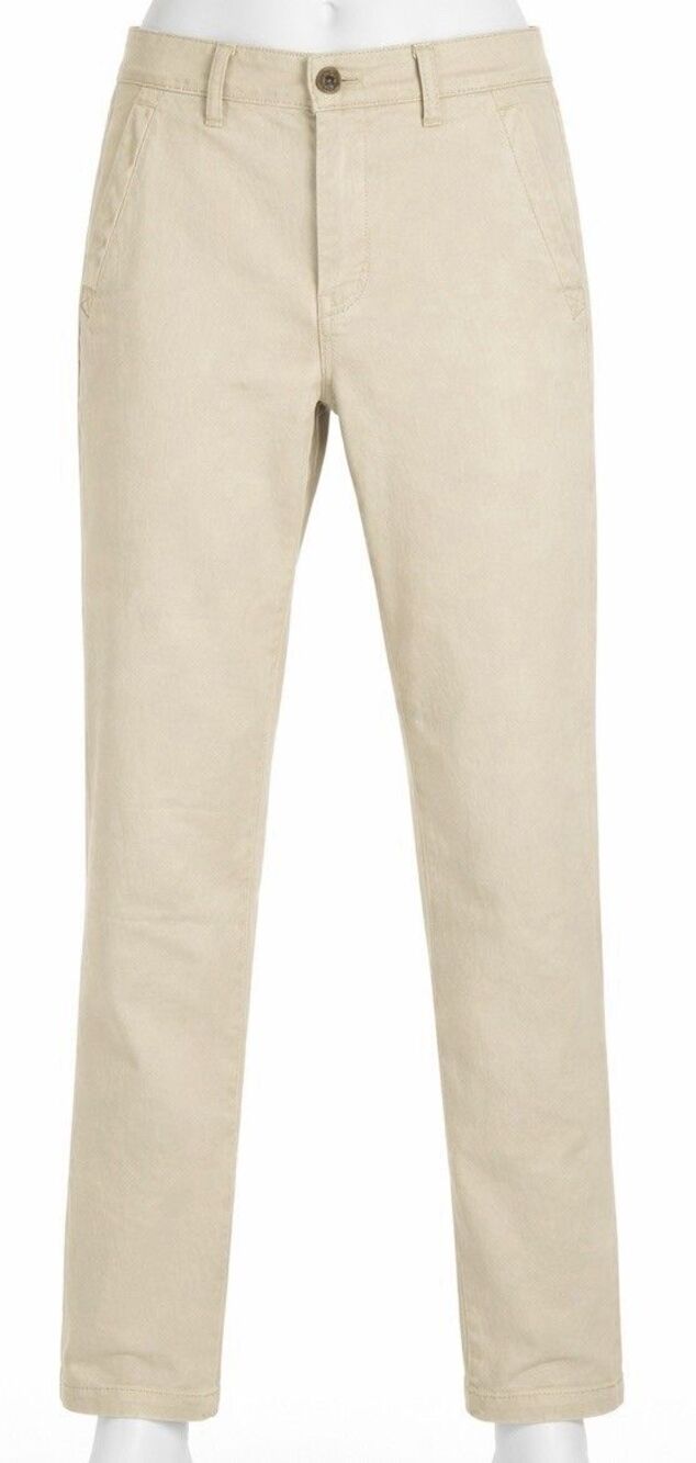 Lucky Brand Chino Pants Mens 30x30 Beige Slim Straight Stretch Slant Pockets